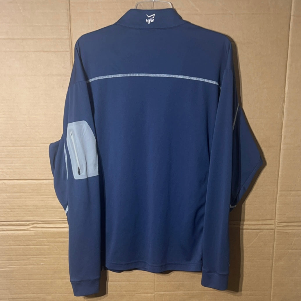 TGW men’s blue quarter zip sweatshirt