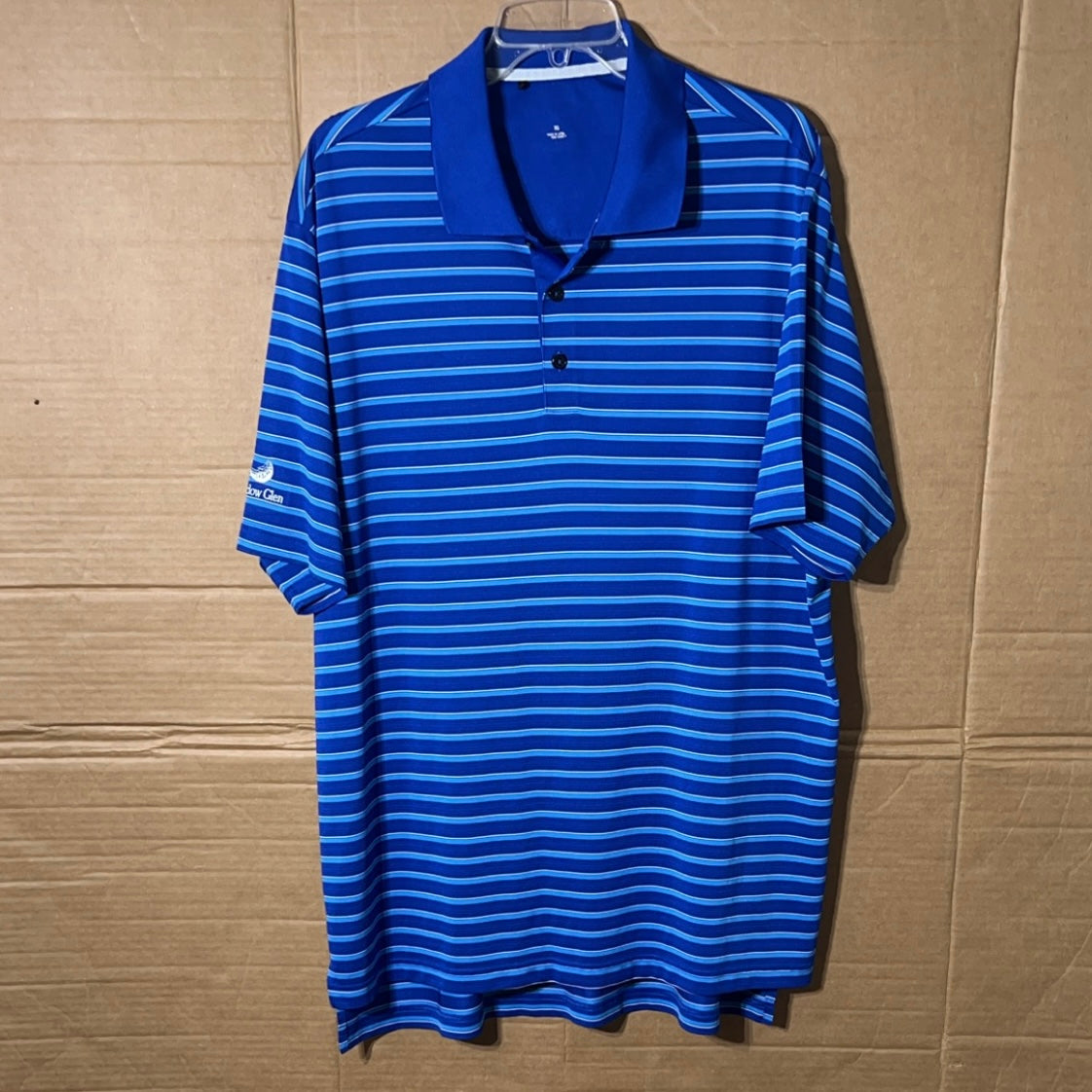 Adidas men’s blue polo shirt.