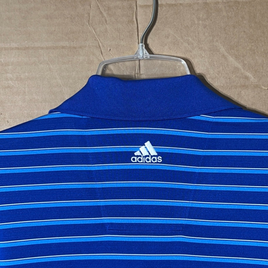 Adidas men’s blue polo shirt.